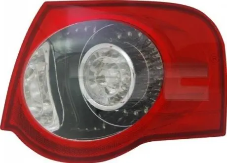 Ліхтар задній Лів (зовнішн, LED, колір скла срібн/червон) VW PASSAT B6 Універсал 03.05-11.10 TYC 1111868002 Купити в Україні