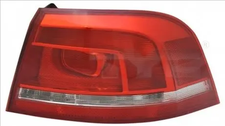 Ліхтар задній Лів (зовнішн, P21W/W16W, колір скла червон) VW PASSAT B7 Універсал 08.10-12.14 TYC 1112484012