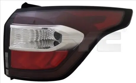 Ліхтар задній Лів (зовнішн, LED, колір скла димчаст, габаритне світло знизу Стоп-сигнал в нижній частині) FORD KUGA II 01.17-12.19 TYC 1114712169