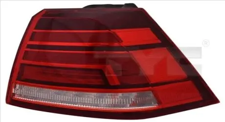 Ліхтар задній Лів (зовнішн, LED, колір скла червон) VW GOLF VII Хетчбек 03.17-12.20 TYC 1115230002