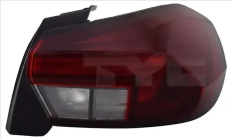 Ліхтар задній Лів (зовнішн, P21/5W/P21W/PY21W, колір скла червон) OPEL CORSA F 05.19-06.23 TYC 1115264012