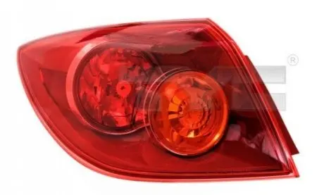 Ліхтар задній Лів (зовнішн, колір скла червон) MAZDA 3 BK Хетчбек 10.03-12.06 TYC 116118112