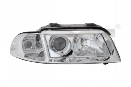 Фара Лів (H7/H7, електричн, без мотора, колір відбивача: хром) AUDI A4 B5 12.98-09.01 TYC 20-0006-05-2
