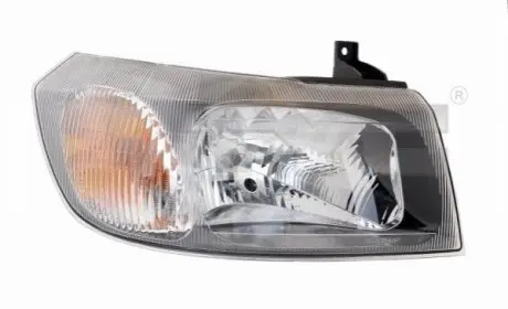 Фара Прав (H4, електричн, без мотора, колір відбивача: чорн) FORD TRANSIT V 01.00-05.06 TYC 200065252