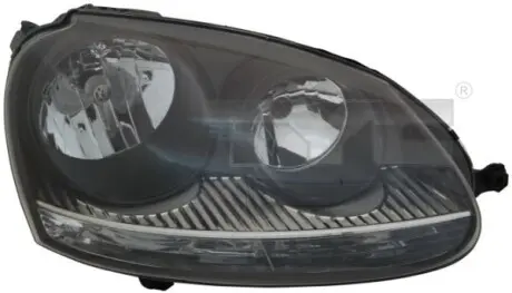 Фара Лів (H7/H7, електричн, з мотором, колір відбивача: чорн) VW GOLF V 10.03-02.09 TYC 200318352