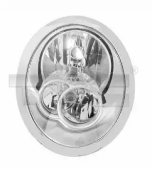 Фара Прав (H7/H7, електричн, з мотором, колір відбивача: хром) MINI ONE / COOPER R50, R52, R53 08.04-10.06 TYC 200763052