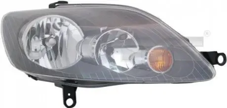 Фара Прав (H7/H7, електричн, з мотором, колір відбивача: чорн) VW GOLF V PLUS 12.04-12.13 TYC 200845052