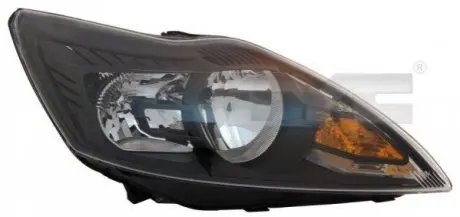 Фара Лів (H1/H7, електричн, з мотором, колір відбивача: чорн) FORD FOCUS II 02.08-09.12 TYC 20-11484-25-2