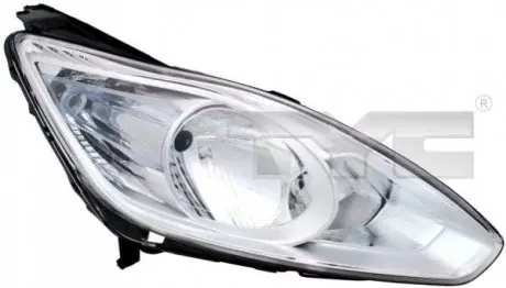 Фара Лів (H1/H7, електричн, з мотором, колір відбивача: хром/чорн) FORD C-MAX II 12.10-04.15 TYC 2012566052