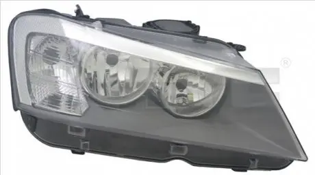 Фара Лів (H7/H7, електричн, з мотором, колір повороту: прозор) BMW X3 F25 09.10-04.14 TYC 2012848052