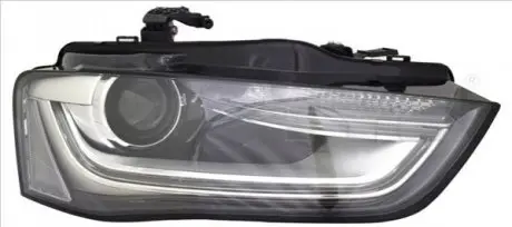 Фара Прав (D3S/LED, електричн, з мотором, колір відбивача: чорн) AUDI A4 B8 11.11-05.16 TYC 2014181062