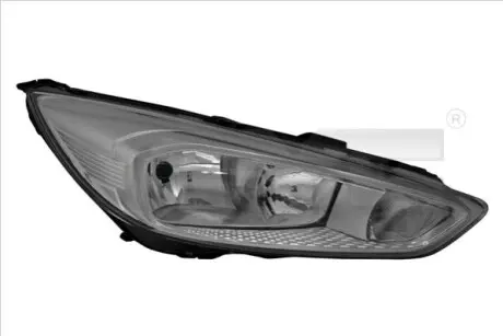 Фара Прав (H1/H7, електричн, з мотором, колір відбивача: хром) FORD FOCUS III 07.10-02.20 TYC 2015005052