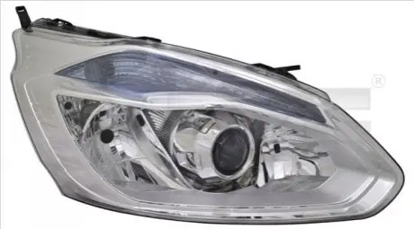 Фара Лів (H1/H15/H7, електричн, з мотором, колір відбивача: хром) FORD TRANSIT / TOURNEO CUSTOM 09.12-07.17 TYC 2015316052
