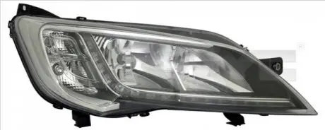 Фара Прав (H7/H7/LED, електричн, з мотором, колір відбивача: хром) CITROEN JUMPER II FIAT DUCATO PEUGEOT BOXER 06.14-12.17 TYC 2015671062