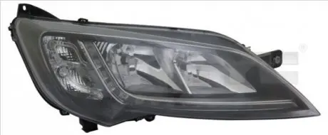 Фара Прав (H7/H7/LED, електричн, з мотором, колір відбивача: чорн) CITROEN JUMPER II FIAT DUCATO PEUGEOT BOXER 06.14-12.17 TYC 2015671162