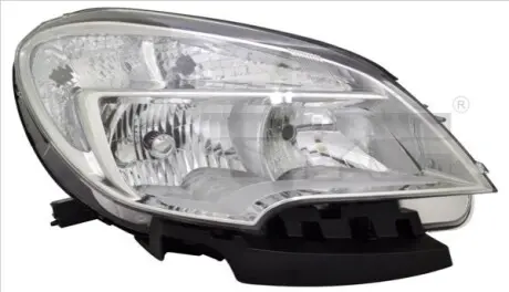 Фара Прав (H7/HB3/W21, електричн, з мотором, колір відбивача: хром) OPEL MOKKA A 06.12-09.16 TYC 2016071052