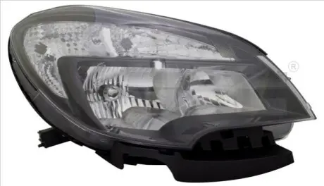 Фара Прав (H7/HB3/W21, електричн, з мотором, колір відбивача: чорн) OPEL MOKKA A 06.12-09.16 TYC 2016071152