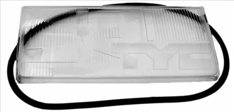 Скло фари з ущільненням Лів VOLVO 740/760/780, 940/960, 940/960 II 08.81-10.98 TYC 205404LA1