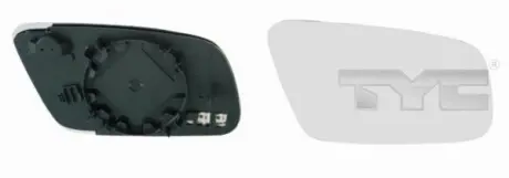 Скло дзеркала (з підігрівом) Audi A6 97-06 (L) (асферичне) TYC 30200481