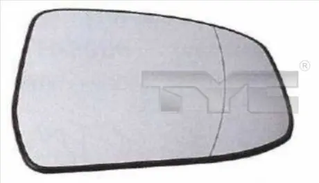 Скло дзеркала (з підігрівом) Ford Focus/Mondeo 04- (L) TYC 31001181