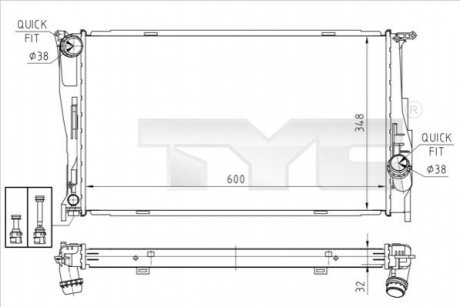 Автозапчастина TYC 7030008