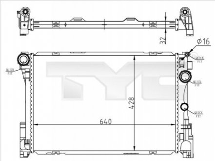 CHЈODNICA MERCEDES W204/S204 07-14 721-0015 TYC 7210015