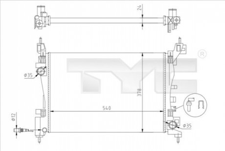 Автозапчасть TYC 7250044R