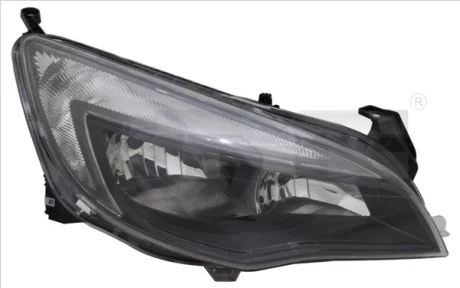 Фара Прав (H7/H7/W21, электрич, с мотором, цвет отражателя: черн) OPEL ASTRA J 09.12-04.18 TYC TYC 20-12189-25-2