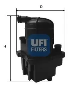 Фільтр паливний Renault Clio/Modus 1.5dci 04- (h=188mm) UFI 2408700 Купити в Україні