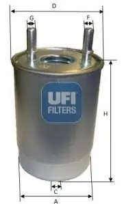 Топливный фильтр UFI 2414700 Купити в Україні