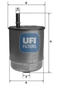 Фильтр топлива DIESEL UFI 2416000 Купить в Украине