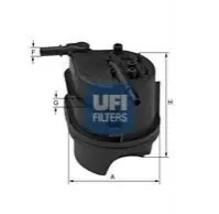Фильтр топлива UFI 2434300 Купить в Украине