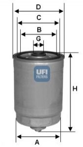 Фільтр палива UFI 2435000