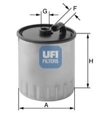 Фильтр топлива - (6110920701, 6110920001, A6110920001) UFI 2442900 (фото 1)
