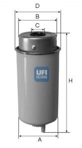 Фильтр топлива - (1709059, 2C119176AB, 2C119176AA) UFI 2443200