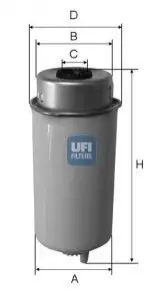 Фільтр палива UFI 2445600 Купити в Україні