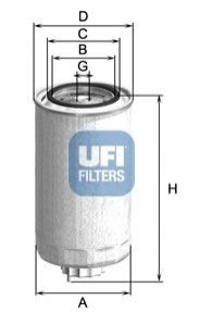 Фильтр топлива UFI 2450000 (фото 1)