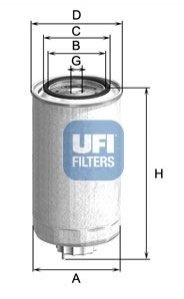Фильтр топлива - (5001859295) UFI 2499900 (фото 1)