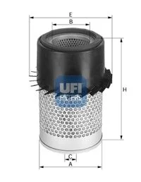 Фільтр повітряний 264x415x242x153,3 CASE IH 721, 821, FORD 9282, HITACHI W170, W190, HYUNDAI 25, 760, R280LC, R290LC, R290LC-3, R290LC-3LL/RB, KAWASAKI 80 ZIII, KOEHRING 6627, NEW HOLLAND D150 UFI 2721900