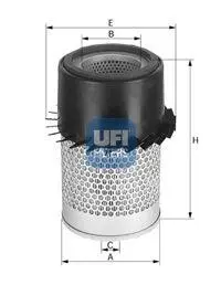 Фильтр воздушный 128x157x103x63 GEHL 145 KOMATSU PC05-6, PC05-7 E O & K RH1.1, RH1.2, RH2.1 UFI 2733300