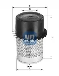 Фільтр повітряний 128x365x103x62,9 AEBI TT 95, TP 47 BOBCAT 825 CARRARO 3800 TIGRETRAC, 4300 SUPERTIGRE, 5500 SUPERTIGRE, 5500 TIGRONE CASE IH 350 D, 450 B DOOSAN 460, 460 PLUS UFI 2733400