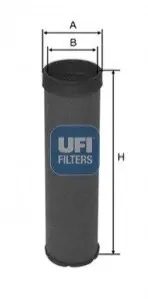 Фільтр повітряний AEBI TC07, TT 50, TT 60, TT 80 AGRALE 4230 HSE FBO, 4230.4 HITACHI EX35 HOLDER 220, 230, 2.34, 240, 2.42, 330 KUBOTA B 1700, B 2100, B 2710, B 2710 HSD, B 7500, B 7500 DT UFI 2750900
