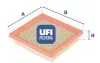 Фільтр повітряний UFI (3003600) зображення 1
