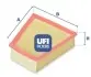Фото Фільтр повітряний UFI (3013200) зображення 1