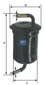 Фильтр топлива - (25067075, F22020490, E92Z9155B) UFI 3153300 (фото 1)
