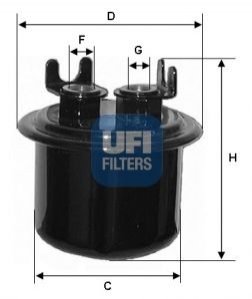 Фильтр топлива UFI 3153900 (фото 1)