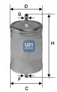 Фильтр топлива - (0024772701, 0024772801, 2D0201051) UFI 3158300