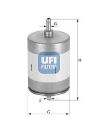 Фильтр топлива - (1S719155BA, 4103735) UFI 3181700 (фото 1)