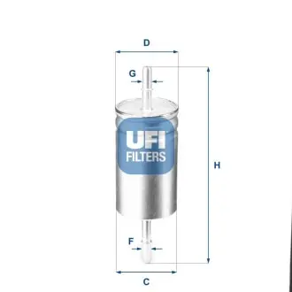 Фільтр паливний Ford Focus/C-Max/Volvo C30/C70/S40 1.6-2.4 04 UFI 31.842.00 Купити в Україні