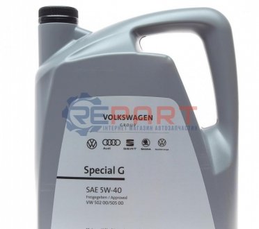Олива моторна Special G SAE 5W40 (5 Liter) - VAG Gs55502m4